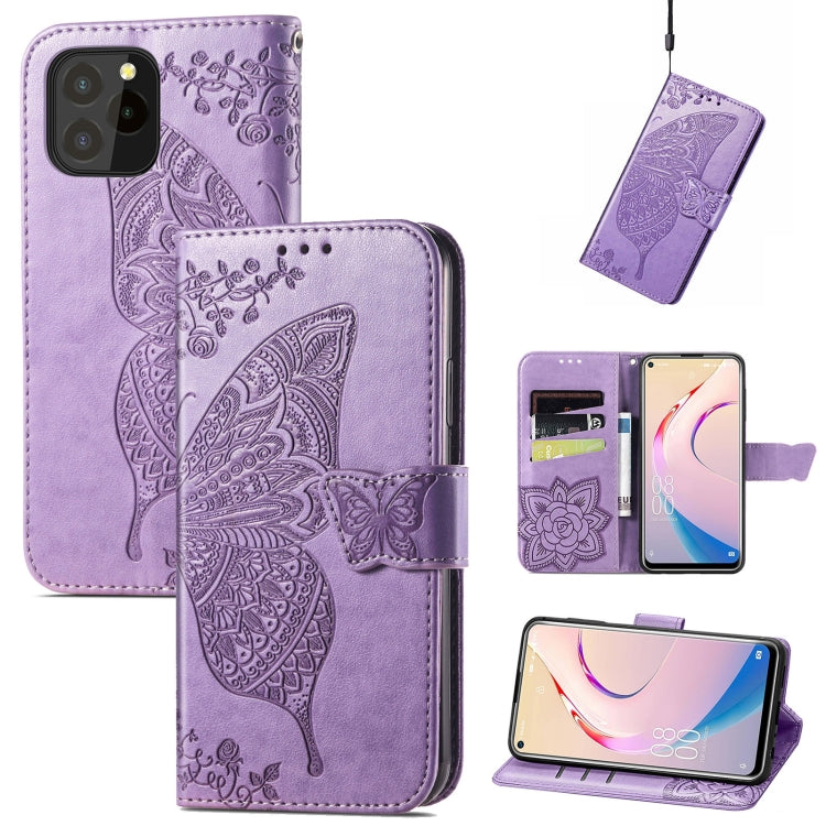 Butterfly Love Flower Embossed Horizontal Flip Leather Case with Holder & Card Slots & Wallet & Lanyard, For Blackview A100, For Huawei nova 8 SE Youth, For Infinix Hot 10T, For Infinix Note 10 Pro, For infinix Smart 5, For Motorola Moto Edge 20 Lite  ...