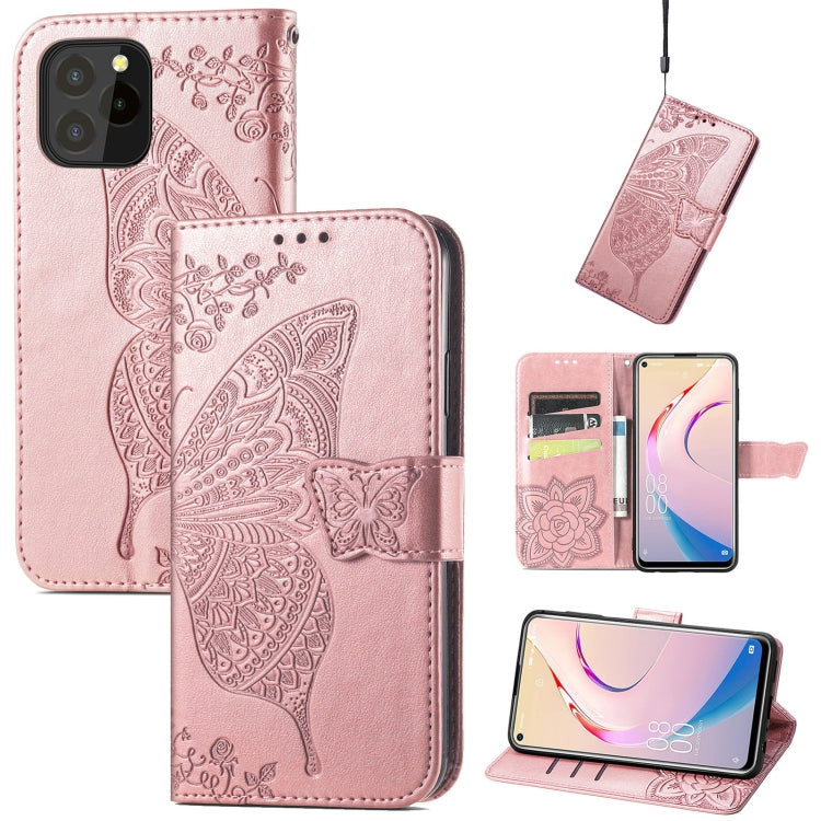 Butterfly Love Flower Embossed Horizontal Flip Leather Case with Holder & Card Slots & Wallet & Lanyard, For Blackview A100, For Huawei nova 8 SE Youth, For Infinix Hot 10T, For Infinix Note 10 Pro, For infinix Smart 5, For Motorola Moto Edge 20 Lite  ...