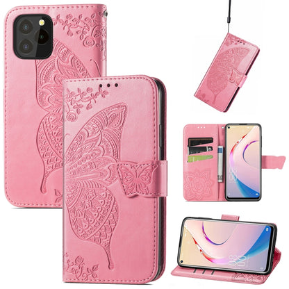Butterfly Love Flower Embossed Horizontal Flip Leather Case with Holder & Card Slots & Wallet & Lanyard, For Blackview A100, For Huawei nova 8 SE Youth, For Infinix Hot 10T, For Infinix Note 10 Pro, For infinix Smart 5, For Motorola Moto Edge 20 Lite  ...