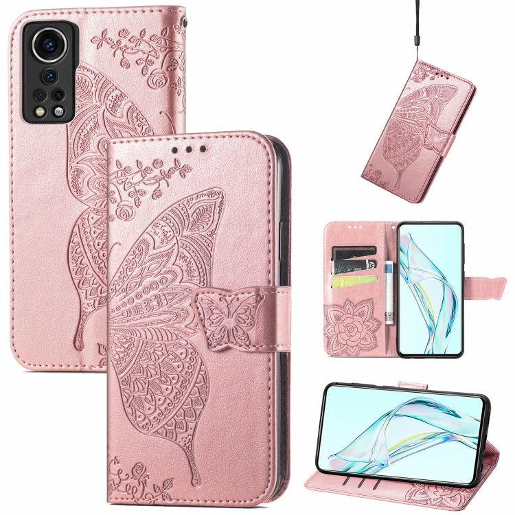 Butterfly Love Flower Embossed Horizontal Flip Leather Case with Holder & Card Slots & Wallet & Lanyard, For Blackview A100, For Huawei nova 8 SE Youth, For Infinix Hot 10T, For Infinix Note 10 Pro, For infinix Smart 5, For Motorola Moto Edge 20 Lite  ...