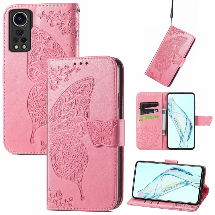 Butterfly Love Flower Embossed Horizontal Flip Leather Case with Holder & Card Slots & Wallet & Lanyard, For Blackview A100, For Huawei nova 8 SE Youth, For Infinix Hot 10T, For Infinix Note 10 Pro, For infinix Smart 5, For Motorola Moto Edge 20 Lite  ...