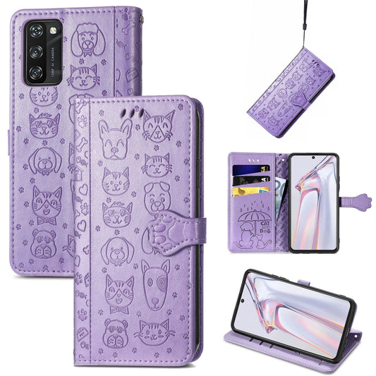 Lovely Cat and Dog Embossing Pattern Horizontal Flip Leather Case , with Holder & Card Slots & Wallet & Cartoon Clasp & Lanyard, For Blackview A100, For Huawei nova 8 SE Youth, For Infinix Hot 10T, For Infinix Note 10 Pro, For infinix Smart 5          ...