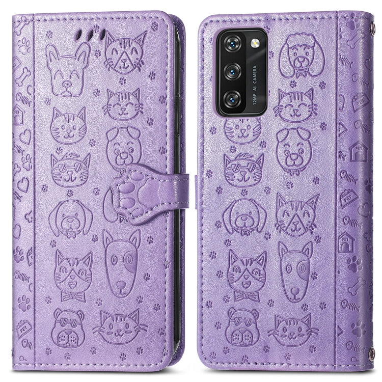 Lovely Cat and Dog Embossing Pattern Horizontal Flip Leather Case , with Holder & Card Slots & Wallet & Cartoon Clasp & Lanyard, For Blackview A100, For Huawei nova 8 SE Youth, For Infinix Hot 10T, For Infinix Note 10 Pro, For infinix Smart 5          ...