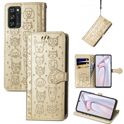 Lovely Cat and Dog Embossing Pattern Horizontal Flip Leather Case , with Holder & Card Slots & Wallet & Cartoon Clasp & Lanyard, For Blackview A100, For Huawei nova 8 SE Youth, For Infinix Hot 10T, For Infinix Note 10 Pro, For infinix Smart 5          ...