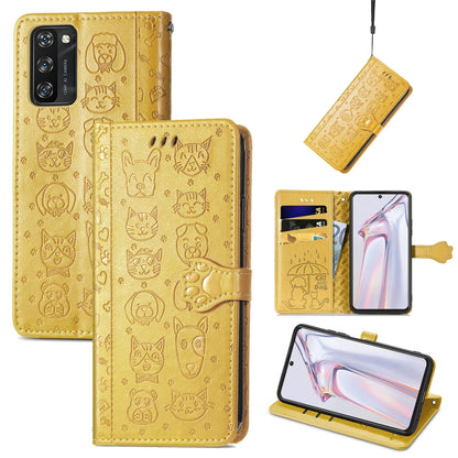 Lovely Cat and Dog Embossing Pattern Horizontal Flip Leather Case , with Holder & Card Slots & Wallet & Cartoon Clasp & Lanyard, For Blackview A100, For Huawei nova 8 SE Youth, For Infinix Hot 10T, For Infinix Note 10 Pro, For infinix Smart 5          ...