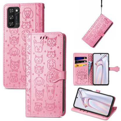 Lovely Cat and Dog Embossing Pattern Horizontal Flip Leather Case , with Holder & Card Slots & Wallet & Cartoon Clasp & Lanyard, For Blackview A100, For Huawei nova 8 SE Youth, For Infinix Hot 10T, For Infinix Note 10 Pro, For infinix Smart 5          ...