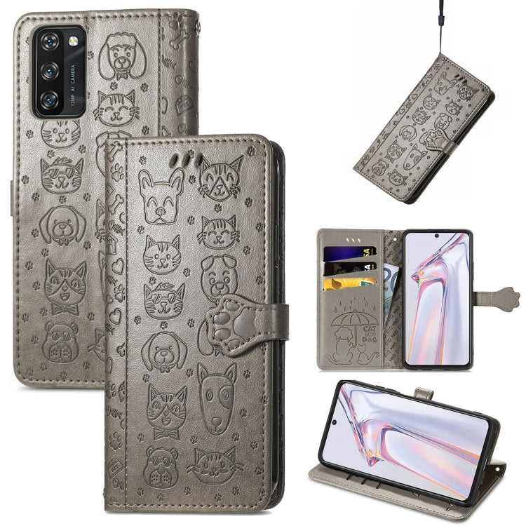 Lovely Cat and Dog Embossing Pattern Horizontal Flip Leather Case , with Holder & Card Slots & Wallet & Cartoon Clasp & Lanyard, For Blackview A100, For Huawei nova 8 SE Youth, For Infinix Hot 10T, For Infinix Note 10 Pro, For infinix Smart 5          ...