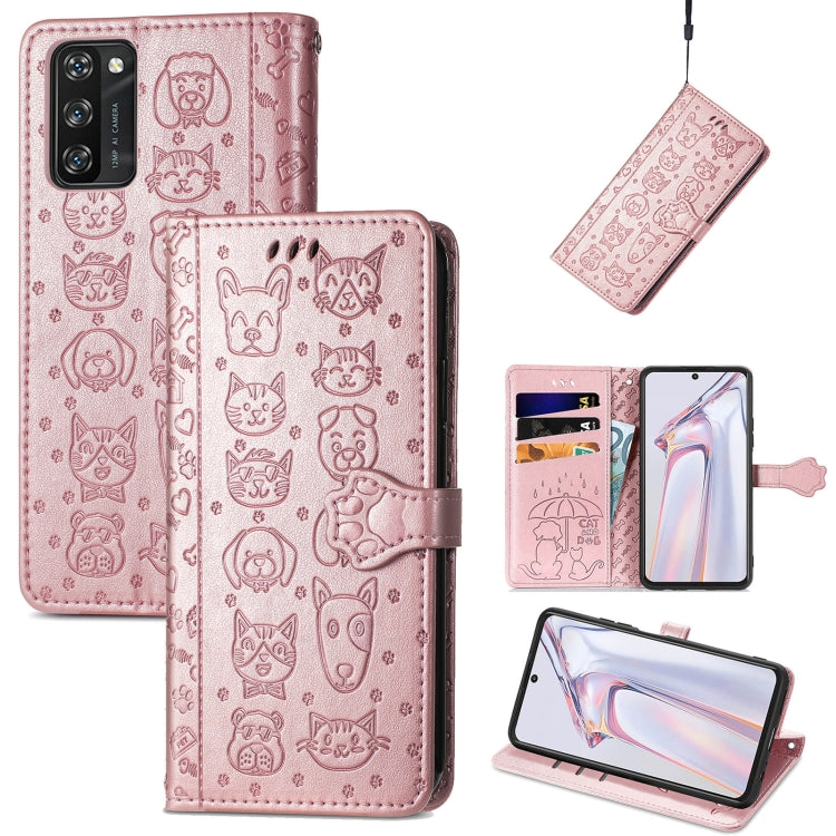 Lovely Cat and Dog Embossing Pattern Horizontal Flip Leather Case , with Holder & Card Slots & Wallet & Cartoon Clasp & Lanyard, For Blackview A100, For Huawei nova 8 SE Youth, For Infinix Hot 10T, For Infinix Note 10 Pro, For infinix Smart 5          ...