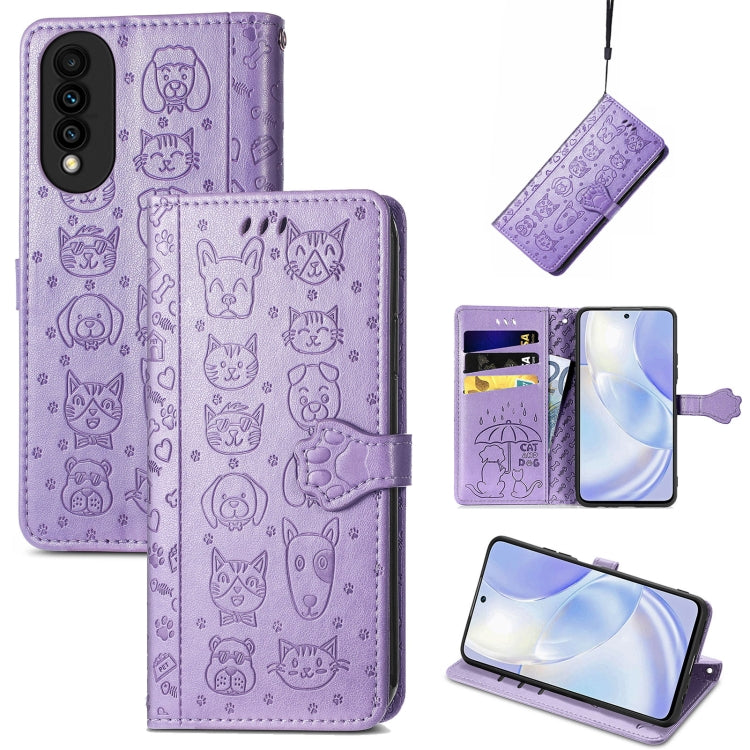 Lovely Cat and Dog Embossing Pattern Horizontal Flip Leather Case , with Holder & Card Slots & Wallet & Cartoon Clasp & Lanyard, For Blackview A100, For Huawei nova 8 SE Youth, For Infinix Hot 10T, For Infinix Note 10 Pro, For infinix Smart 5          ...