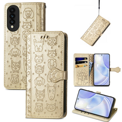 Lovely Cat and Dog Embossing Pattern Horizontal Flip Leather Case , with Holder & Card Slots & Wallet & Cartoon Clasp & Lanyard, For Blackview A100, For Huawei nova 8 SE Youth, For Infinix Hot 10T, For Infinix Note 10 Pro, For infinix Smart 5          ...