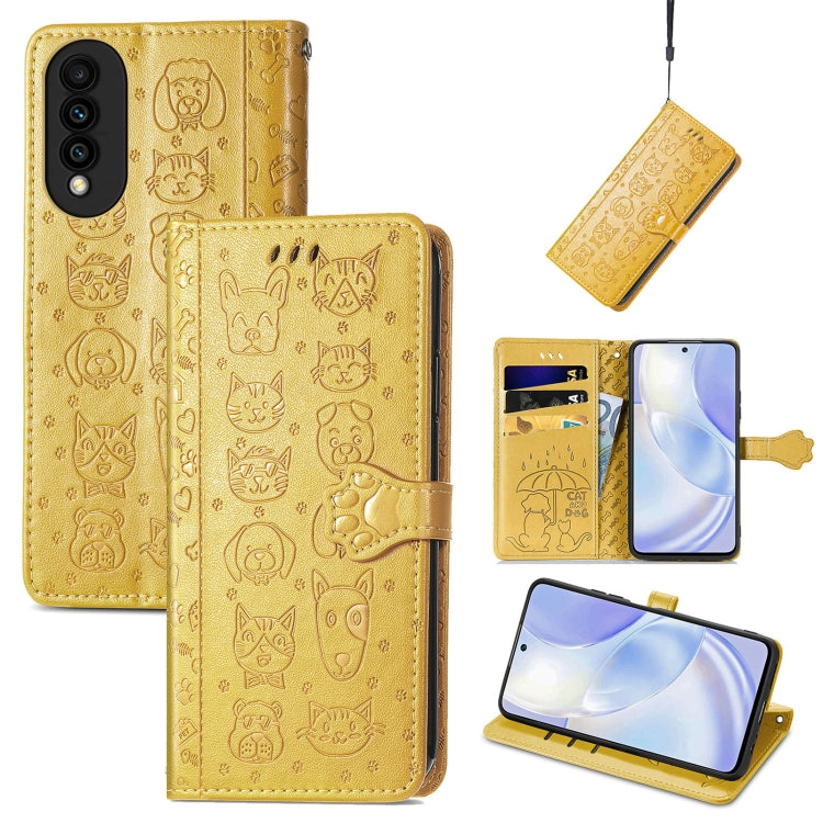 Lovely Cat and Dog Embossing Pattern Horizontal Flip Leather Case , with Holder & Card Slots & Wallet & Cartoon Clasp & Lanyard, For Blackview A100, For Huawei nova 8 SE Youth, For Infinix Hot 10T, For Infinix Note 10 Pro, For infinix Smart 5          ...