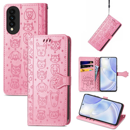 Lovely Cat and Dog Embossing Pattern Horizontal Flip Leather Case , with Holder & Card Slots & Wallet & Cartoon Clasp & Lanyard, For Blackview A100, For Huawei nova 8 SE Youth, For Infinix Hot 10T, For Infinix Note 10 Pro, For infinix Smart 5          ...