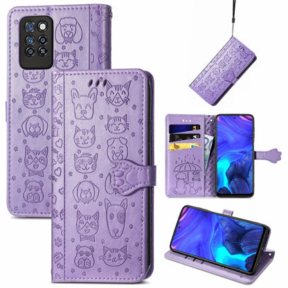 Lovely Cat and Dog Embossing Pattern Horizontal Flip Leather Case , with Holder & Card Slots & Wallet & Cartoon Clasp & Lanyard, For Blackview A100, For Huawei nova 8 SE Youth, For Infinix Hot 10T, For Infinix Note 10 Pro, For infinix Smart 5          ...