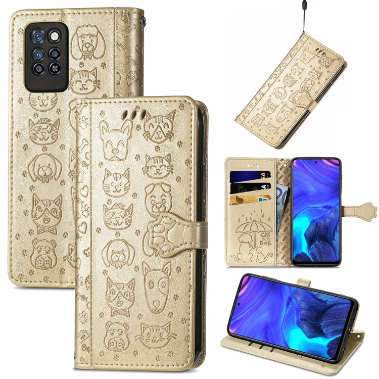 Lovely Cat and Dog Embossing Pattern Horizontal Flip Leather Case , with Holder & Card Slots & Wallet & Cartoon Clasp & Lanyard, For Blackview A100, For Huawei nova 8 SE Youth, For Infinix Hot 10T, For Infinix Note 10 Pro, For infinix Smart 5          ...
