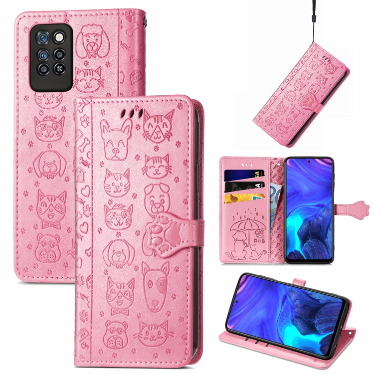 Lovely Cat and Dog Embossing Pattern Horizontal Flip Leather Case , with Holder & Card Slots & Wallet & Cartoon Clasp & Lanyard, For Blackview A100, For Huawei nova 8 SE Youth, For Infinix Hot 10T, For Infinix Note 10 Pro, For infinix Smart 5          ...