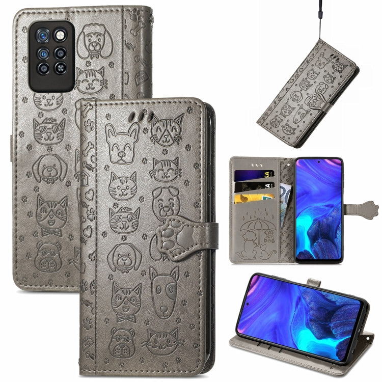 Lovely Cat and Dog Embossing Pattern Horizontal Flip Leather Case , with Holder & Card Slots & Wallet & Cartoon Clasp & Lanyard, For Blackview A100, For Huawei nova 8 SE Youth, For Infinix Hot 10T, For Infinix Note 10 Pro, For infinix Smart 5          ...