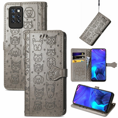 Lovely Cat and Dog Embossing Pattern Horizontal Flip Leather Case , with Holder & Card Slots & Wallet & Cartoon Clasp & Lanyard, For Blackview A100, For Huawei nova 8 SE Youth, For Infinix Hot 10T, For Infinix Note 10 Pro, For infinix Smart 5          ...