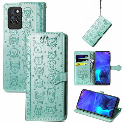 Lovely Cat and Dog Embossing Pattern Horizontal Flip Leather Case , with Holder & Card Slots & Wallet & Cartoon Clasp & Lanyard, For Blackview A100, For Huawei nova 8 SE Youth, For Infinix Hot 10T, For Infinix Note 10 Pro, For infinix Smart 5          ...
