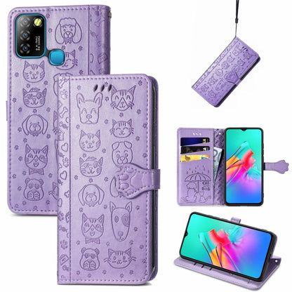Lovely Cat and Dog Embossing Pattern Horizontal Flip Leather Case , with Holder & Card Slots & Wallet & Cartoon Clasp & Lanyard, For Blackview A100, For Huawei nova 8 SE Youth, For Infinix Hot 10T, For Infinix Note 10 Pro, For infinix Smart 5          ...