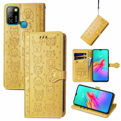 Lovely Cat and Dog Embossing Pattern Horizontal Flip Leather Case , with Holder & Card Slots & Wallet & Cartoon Clasp & Lanyard, For Blackview A100, For Huawei nova 8 SE Youth, For Infinix Hot 10T, For Infinix Note 10 Pro, For infinix Smart 5          ...