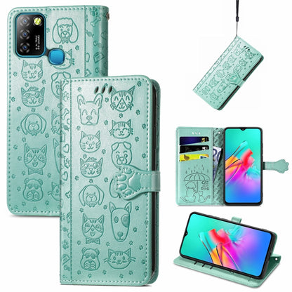 Lovely Cat and Dog Embossing Pattern Horizontal Flip Leather Case , with Holder & Card Slots & Wallet & Cartoon Clasp & Lanyard, For Blackview A100, For Huawei nova 8 SE Youth, For Infinix Hot 10T, For Infinix Note 10 Pro, For infinix Smart 5          ...