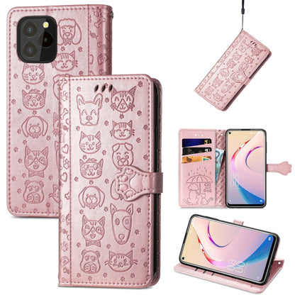 Lovely Cat and Dog Embossing Pattern Horizontal Flip Leather Case , with Holder & Card Slots & Wallet & Cartoon Clasp & Lanyard, For Blackview A100, For Huawei nova 8 SE Youth, For Infinix Hot 10T, For Infinix Note 10 Pro, For infinix Smart 5          ...