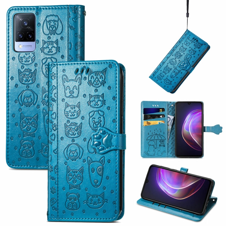 Lovely Cat and Dog Embossing Pattern Horizontal Flip Leather Case , with Holder & Card Slots & Wallet & Cartoon Clasp & Lanyard, For Blackview A100, For Huawei nova 8 SE Youth, For Infinix Hot 10T, For Infinix Note 10 Pro, For infinix Smart 5          ...