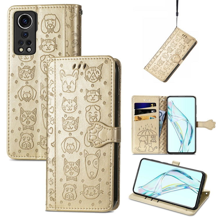 Lovely Cat and Dog Embossing Pattern Horizontal Flip Leather Case , with Holder & Card Slots & Wallet & Cartoon Clasp & Lanyard, For Blackview A100, For Huawei nova 8 SE Youth, For Infinix Hot 10T, For Infinix Note 10 Pro, For infinix Smart 5          ...