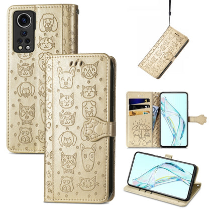 Lovely Cat and Dog Embossing Pattern Horizontal Flip Leather Case , with Holder & Card Slots & Wallet & Cartoon Clasp & Lanyard, For Blackview A100, For Huawei nova 8 SE Youth, For Infinix Hot 10T, For Infinix Note 10 Pro, For infinix Smart 5          ...