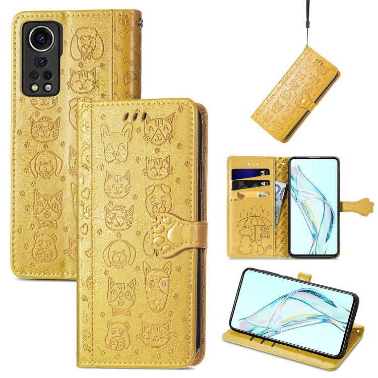 Lovely Cat and Dog Embossing Pattern Horizontal Flip Leather Case , with Holder & Card Slots & Wallet & Cartoon Clasp & Lanyard, For Blackview A100, For Huawei nova 8 SE Youth, For Infinix Hot 10T, For Infinix Note 10 Pro, For infinix Smart 5          ...