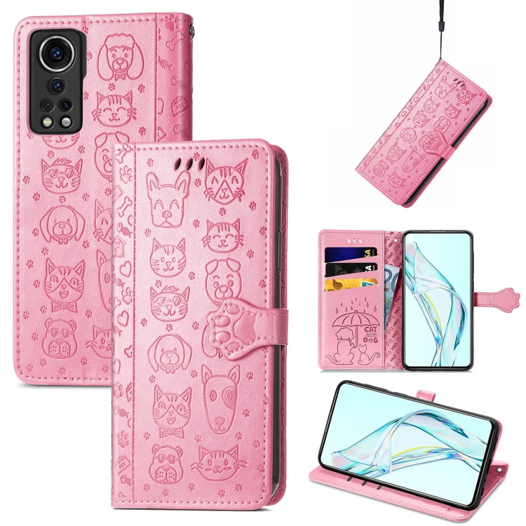 Lovely Cat and Dog Embossing Pattern Horizontal Flip Leather Case , with Holder & Card Slots & Wallet & Cartoon Clasp & Lanyard, For Blackview A100, For Huawei nova 8 SE Youth, For Infinix Hot 10T, For Infinix Note 10 Pro, For infinix Smart 5          ...