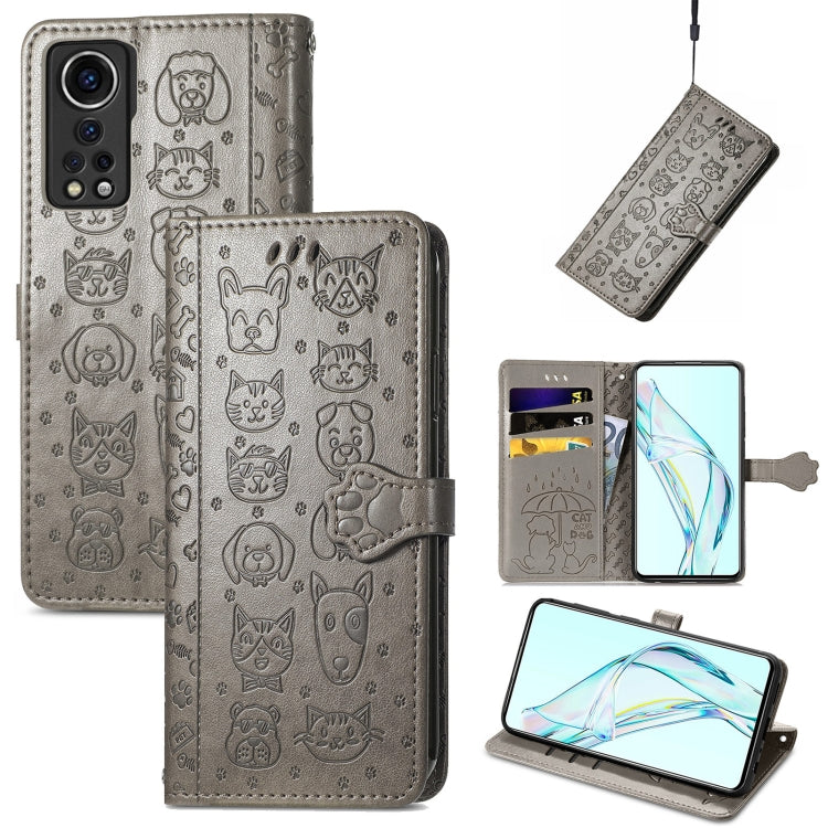 Lovely Cat and Dog Embossing Pattern Horizontal Flip Leather Case , with Holder & Card Slots & Wallet & Cartoon Clasp & Lanyard, For Blackview A100, For Huawei nova 8 SE Youth, For Infinix Hot 10T, For Infinix Note 10 Pro, For infinix Smart 5          ...
