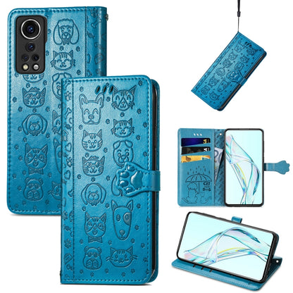 Lovely Cat and Dog Embossing Pattern Horizontal Flip Leather Case , with Holder & Card Slots & Wallet & Cartoon Clasp & Lanyard, For Blackview A100, For Huawei nova 8 SE Youth, For Infinix Hot 10T, For Infinix Note 10 Pro, For infinix Smart 5          ...