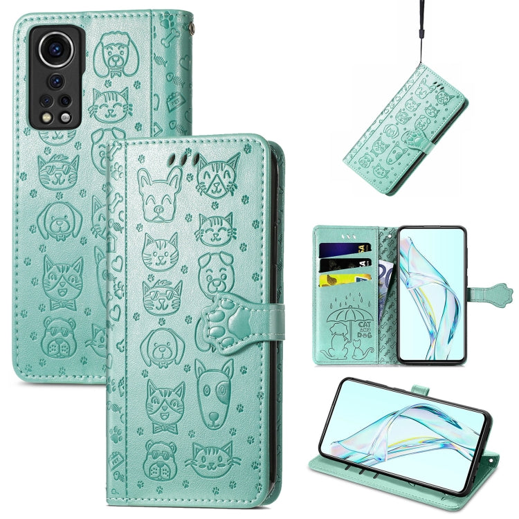 Lovely Cat and Dog Embossing Pattern Horizontal Flip Leather Case , with Holder & Card Slots & Wallet & Cartoon Clasp & Lanyard, For Blackview A100, For Huawei nova 8 SE Youth, For Infinix Hot 10T, For Infinix Note 10 Pro, For infinix Smart 5          ...