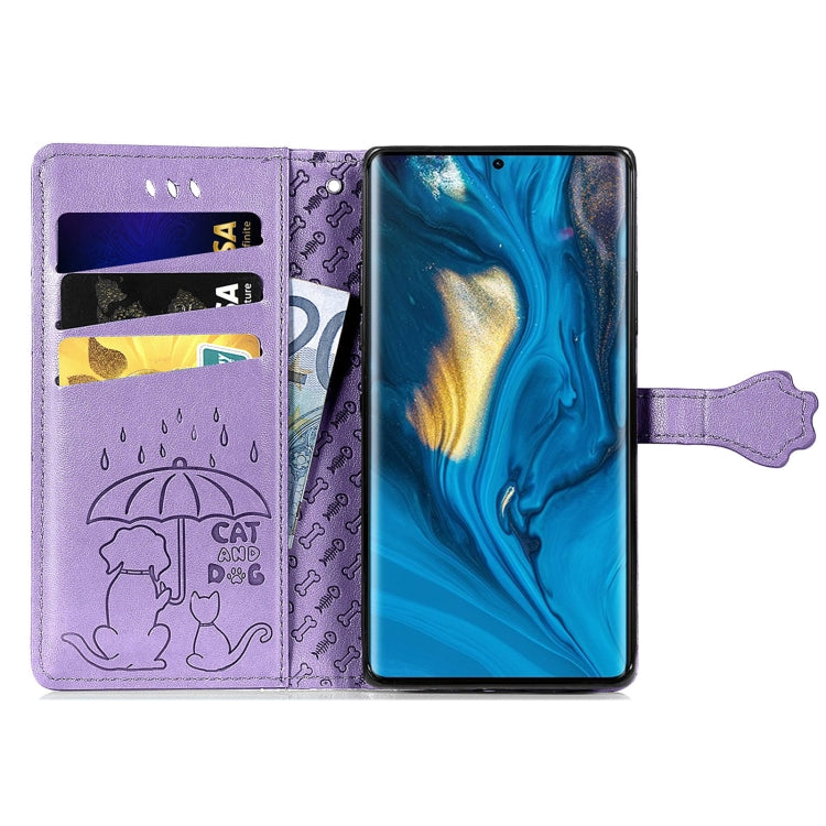 Lovely Cat and Dog Embossing Pattern Horizontal Flip Leather Case , with Holder & Card Slots & Wallet & Cartoon Clasp & Lanyard, For ZTE Nubia Z30 Pro, For Huawei Maimang 10 SE