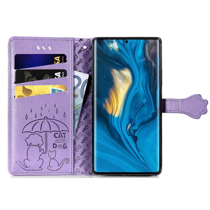 Lovely Cat and Dog Embossing Pattern Horizontal Flip Leather Case , with Holder & Card Slots & Wallet & Cartoon Clasp & Lanyard, For ZTE Nubia Z30 Pro, For Huawei Maimang 10 SE