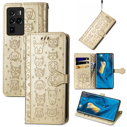 Lovely Cat and Dog Embossing Pattern Horizontal Flip Leather Case , with Holder & Card Slots & Wallet & Cartoon Clasp & Lanyard, For ZTE Nubia Z30 Pro, For Huawei Maimang 10 SE