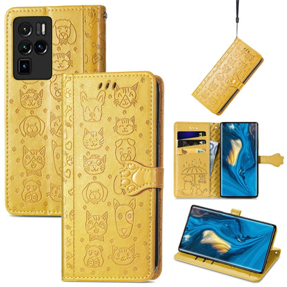 Lovely Cat and Dog Embossing Pattern Horizontal Flip Leather Case , with Holder & Card Slots & Wallet & Cartoon Clasp & Lanyard, For ZTE Nubia Z30 Pro, For Huawei Maimang 10 SE