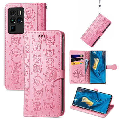 Lovely Cat and Dog Embossing Pattern Horizontal Flip Leather Case , with Holder & Card Slots & Wallet & Cartoon Clasp & Lanyard, For ZTE Nubia Z30 Pro, For Huawei Maimang 10 SE