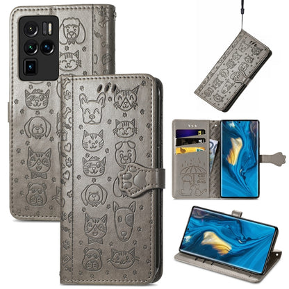 Lovely Cat and Dog Embossing Pattern Horizontal Flip Leather Case , with Holder & Card Slots & Wallet & Cartoon Clasp & Lanyard, For ZTE Nubia Z30 Pro, For Huawei Maimang 10 SE