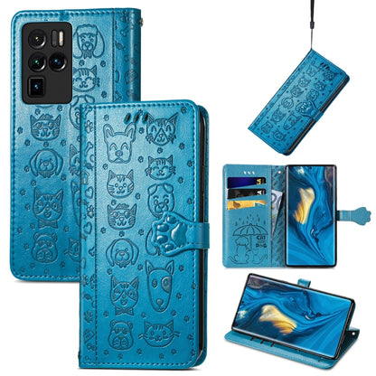Lovely Cat and Dog Embossing Pattern Horizontal Flip Leather Case , with Holder & Card Slots & Wallet & Cartoon Clasp & Lanyard, For ZTE Nubia Z30 Pro, For Huawei Maimang 10 SE
