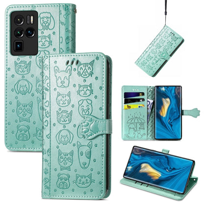 Lovely Cat and Dog Embossing Pattern Horizontal Flip Leather Case , with Holder & Card Slots & Wallet & Cartoon Clasp & Lanyard, For ZTE Nubia Z30 Pro, For Huawei Maimang 10 SE