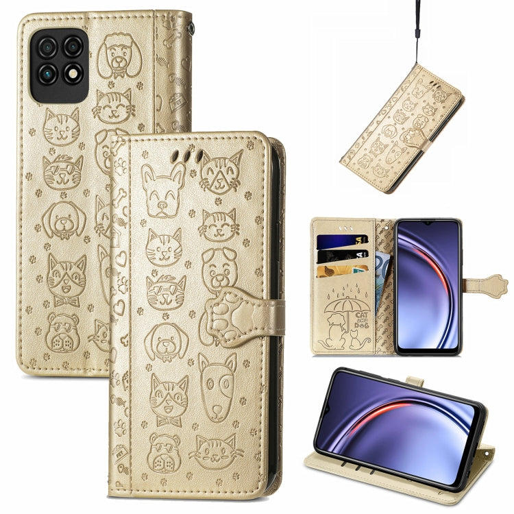 Lovely Cat and Dog Embossing Pattern Horizontal Flip Leather Case , with Holder & Card Slots & Wallet & Cartoon Clasp & Lanyard, For ZTE Nubia Z30 Pro, For Huawei Maimang 10 SE