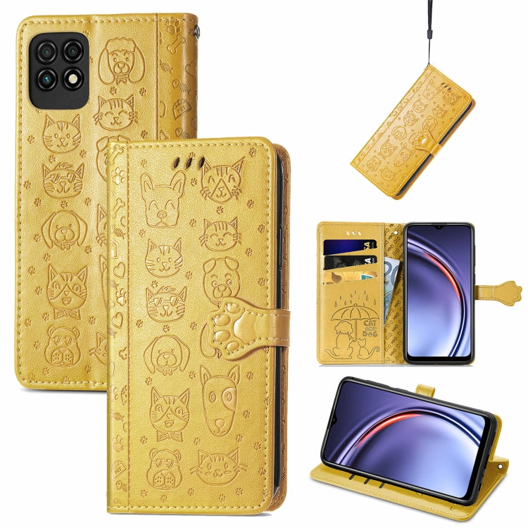 Lovely Cat and Dog Embossing Pattern Horizontal Flip Leather Case , with Holder & Card Slots & Wallet & Cartoon Clasp & Lanyard, For ZTE Nubia Z30 Pro, For Huawei Maimang 10 SE
