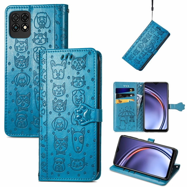 Lovely Cat and Dog Embossing Pattern Horizontal Flip Leather Case , with Holder & Card Slots & Wallet & Cartoon Clasp & Lanyard, For ZTE Nubia Z30 Pro, For Huawei Maimang 10 SE
