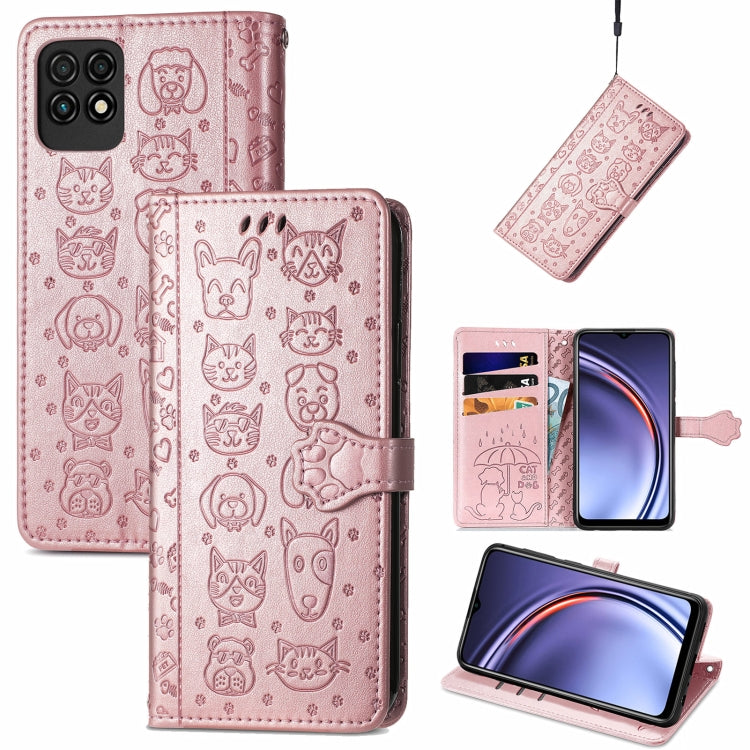 Lovely Cat and Dog Embossing Pattern Horizontal Flip Leather Case , with Holder & Card Slots & Wallet & Cartoon Clasp & Lanyard, For ZTE Nubia Z30 Pro, For Huawei Maimang 10 SE