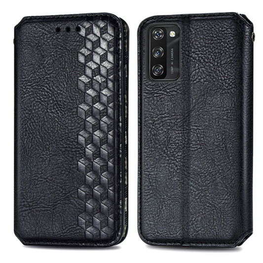 Cubic Grid Pressed Horizontal Flip Magnetic PU Leather Case with Holder & Card Slots & Wallet, For Blackview A100, For OUKITEL C21 Pro, For OPPO Realme GT Master, For UMIDIGI Bison GT, For vivo S7, For vivo V21, For ZTE Axon 30 5G, For ZTE nubia Z30 Pr...