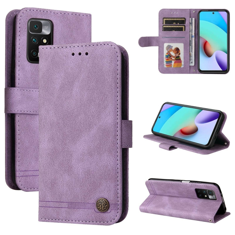 Skin Feel Life Tree Metal Button Horizontal Flip Leather Case with Holder & Card Slot & Wallet & Photo Frame & Strap, For OnePlus Nord 2 5G, For OnePlus Nord CE 5G, For OPPO Realme 7 5G / V5 5G, For Xiaomi Redmi 10, For Xiaomi Mi 11T Pro / Mi 11T      ...