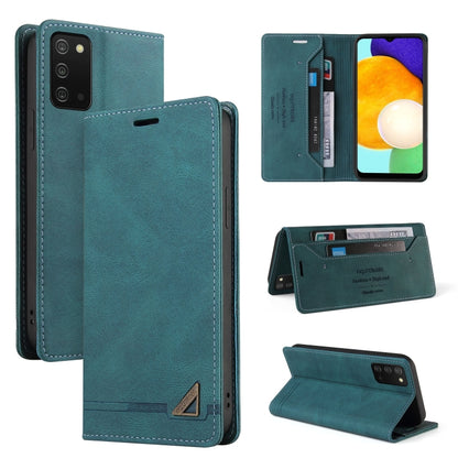 For Samsung Galaxy A03s 166mm Skin Feel Anti-theft Brush Horizontal Flip Leather Case with Holder & Card Slots & Wallet(Brown), For Samsung Galaxy A03s 166mm