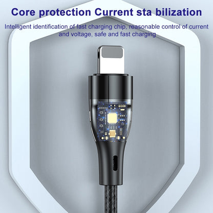 ADC-003 Type-C to 8 Pin PD Fast Charging Weave Data Cable, 1m